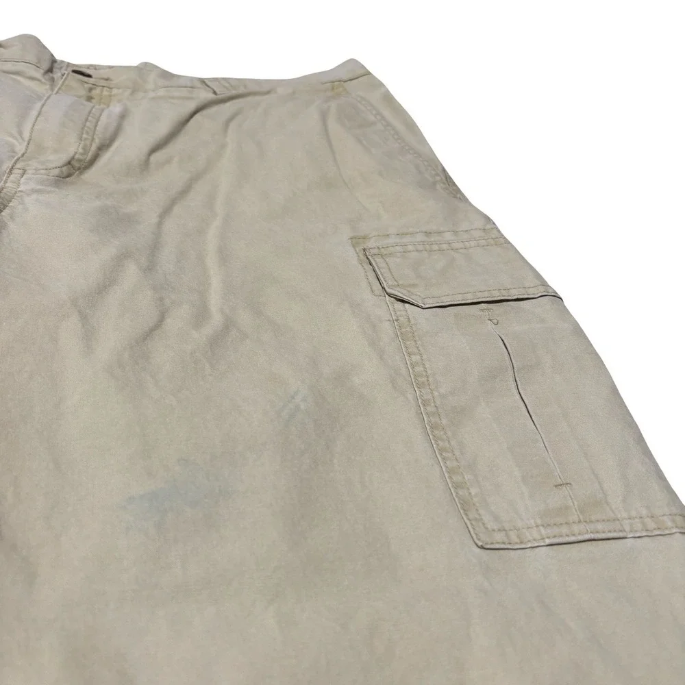 Vintage LL Bean Men's‎ Natural Fit Cargo Pants Yellow *Stained Size 40 x 29